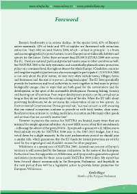 Experiences on the Implementation of Natura 2000 in Central Europa