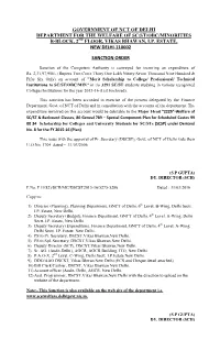 Government of Nct of Delhi Department for the Welfare of Sc/St/Obc/Minorities B-Block, 2Nd Floor, Vikas Bhawan, I.P