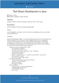Test-Driven Development in Java