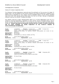 Weekly List Dated 6 September 2021