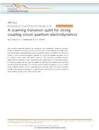 A Scanning Transmon Qubit for Strong Coupling Circuit Quantum Electrodynamics