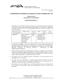 ALBENDAZOLE (Extrapolation to All Ruminants)
