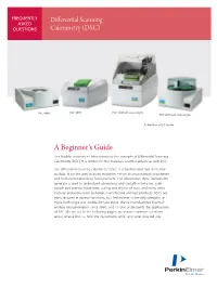 Differential Scanning Calorimetry Beginner's Guide