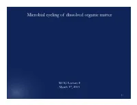 Dissolved Organic Matter and the Microbial Loop