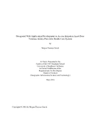 Geospatial Web Application Development to Access Irrigation Asset Data: Veterans Affairs Palo Alto Health Care System