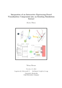 Integration of a Raytracing-Based Visualization Component Into An