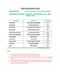 Iper Ug Bus Route 2019 Bus Route No 1 : Bus Co-Ordinator - Mr