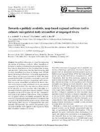 Towards a Publicly Available, Map-Based Regional Software Tool to Estimate Unregulated Daily Streamﬂow at Ungauged Rivers