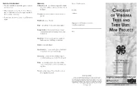 Checklist of Virginia Trees and Their Uses: Mini Project