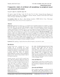 Comparative Study of Red Blood Cell Morphology in Peripheral Smear and Automated Cell Counter