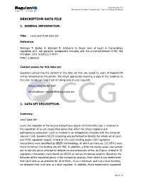 Description Data File Programa De Genómica Computacional / Centro De Ciencias Genómicas