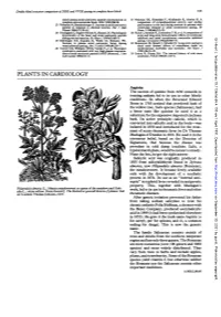 Plants in Cardiology