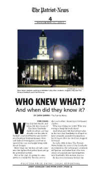 Who Knew What? and When Did They Know It?