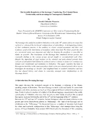 1 'The Invisible Boundaries of the Karanga: Considering Pre-Colonial