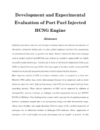 Development and Experimental Evaluation of Port Fuel Injected