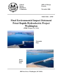 Final Environmental Impact Statement Priest Rapids Hydroelectric Project Washington (FERC Project No