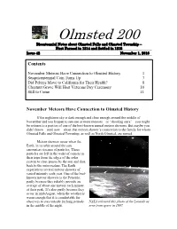 Olmsted 200 Bicentennial Notes About Olmsted Falls and Olmsted Township – First Farmed in 1814 and Settled in 1815 Issue 42 November 1, 2016