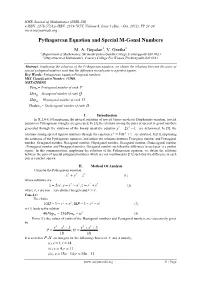 Pythagorean Equation and Special M-Gonal Numbers