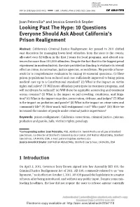 10 Questions Everyone Should Ask About California's Prison Realignment