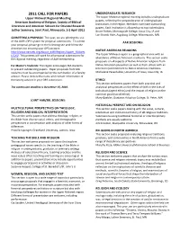 2011 Call for Papers