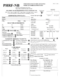 2016 PHRF Certificate Form