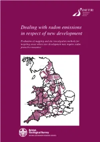 Dealing with Radon Emissions in Respect of New Development