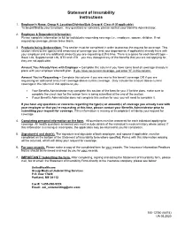 Evidence of Insurability Form