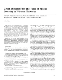 Great Expectations: the Value of Spatial Diversity in Wireless Networks