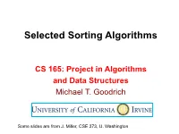 Selected Sorting Algorithms