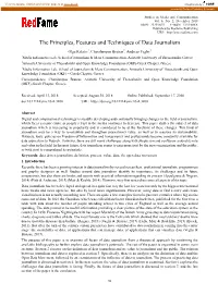 The Principles, Features and Techniques of Data Journalism