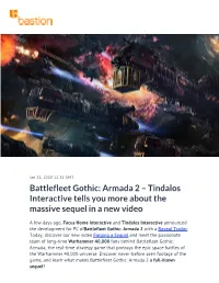 Battlefleet Gothic: Armada 2 – Tindalos Interactive Tells You More About the Massive Sequel in a New Video