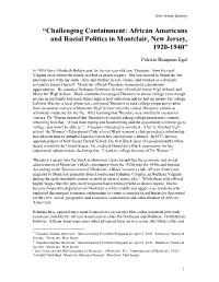 “Challenging Dependency: African Americans and Racial Politics In