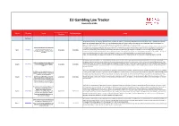 EGBA's Updated EU Gambling Law Tracker