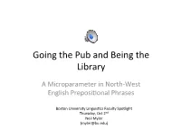 Going the Pub and Being the Library