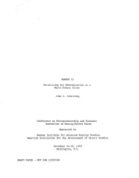 NUMBER 52 Socializing for Modernization in a Multi-Ethnic Elite