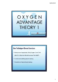 O X Y G E N Advantage Theory 1