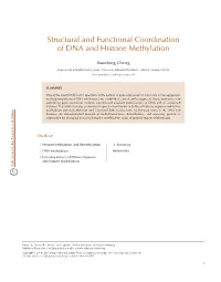 Structural and Functional Coordination of DNA and Histone Methylation