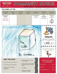 This Week at Tfn: New This Issue