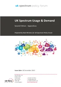 UK Spectrum Usage & Demand