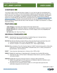 Vft: Jimmy Carter User Guide Overview Features Georgia