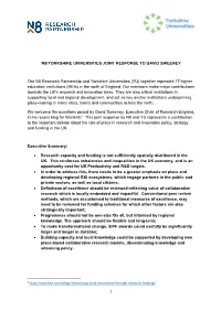 1 N8/Yorkshire Universities Joint Response to David