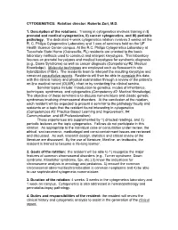 CYTOGENETICS: Rotation Director: Robert Zori, M