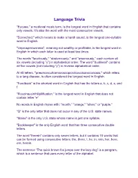 Language Trivia