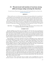 Measurement and Analysis of Nearness Among Different Images Using Varied Probe Functions