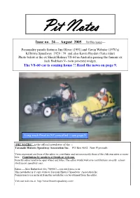 August 2005 in This Issue— the V8-60 Car Is Coming Home