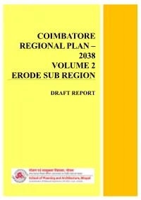 COIMBATORE REGIONAL PLAN – 2038 Volume 2 Erode Sub Region