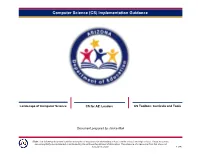 Computer Science (CS) Implementation Guidance