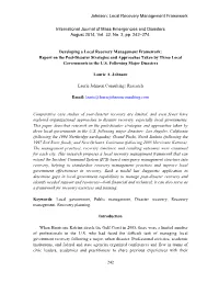 Johnson: Local Recovery Management Framework