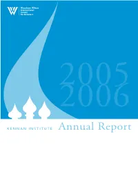 KENNAN INSTITUTE Annual Report 2005–2006
