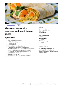Moroccan Wraps with Couscous and Ras El Hanout Spices Bereiding Speciale Wensen